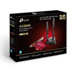 Adapterio Archer TX3000E šonas, rodo antenų išdėstymą ir jungtis