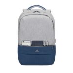 NB BACKPACK ANTI-THEFT 17.3"/7567 GREY/DARK BLUE RIVACASE