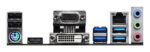 ASROCK B550M-HDV motininė plokštė, šoninis vaizdas su prievadų išdėstymu