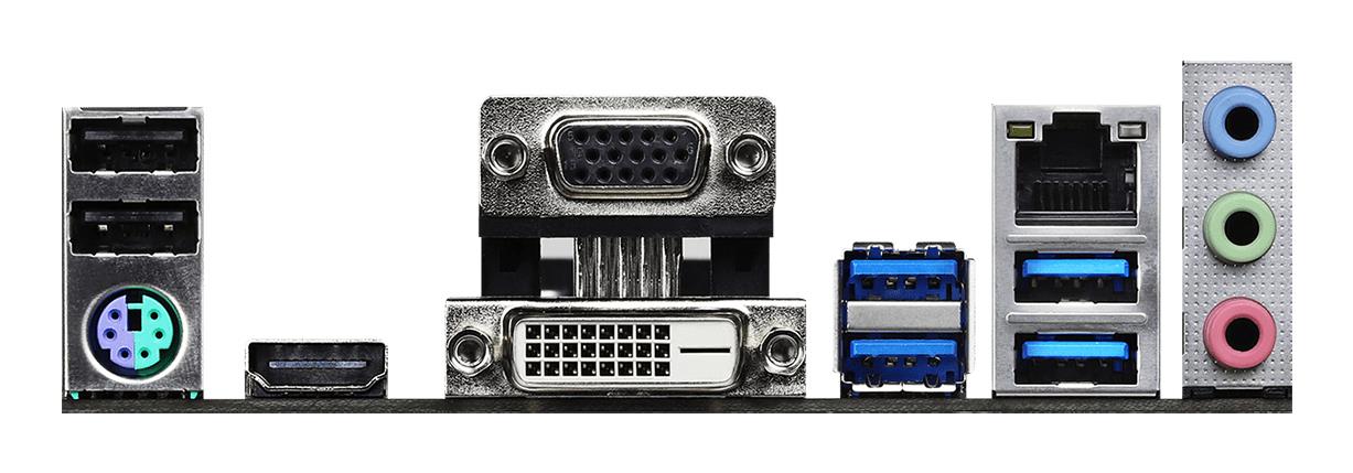 482d6843-bbd8-48ff-9aa7-c9f029a8840d ASROCK B550M-HDV motininė plokštė, šoninis vaizdas su prievadų išdėstymu