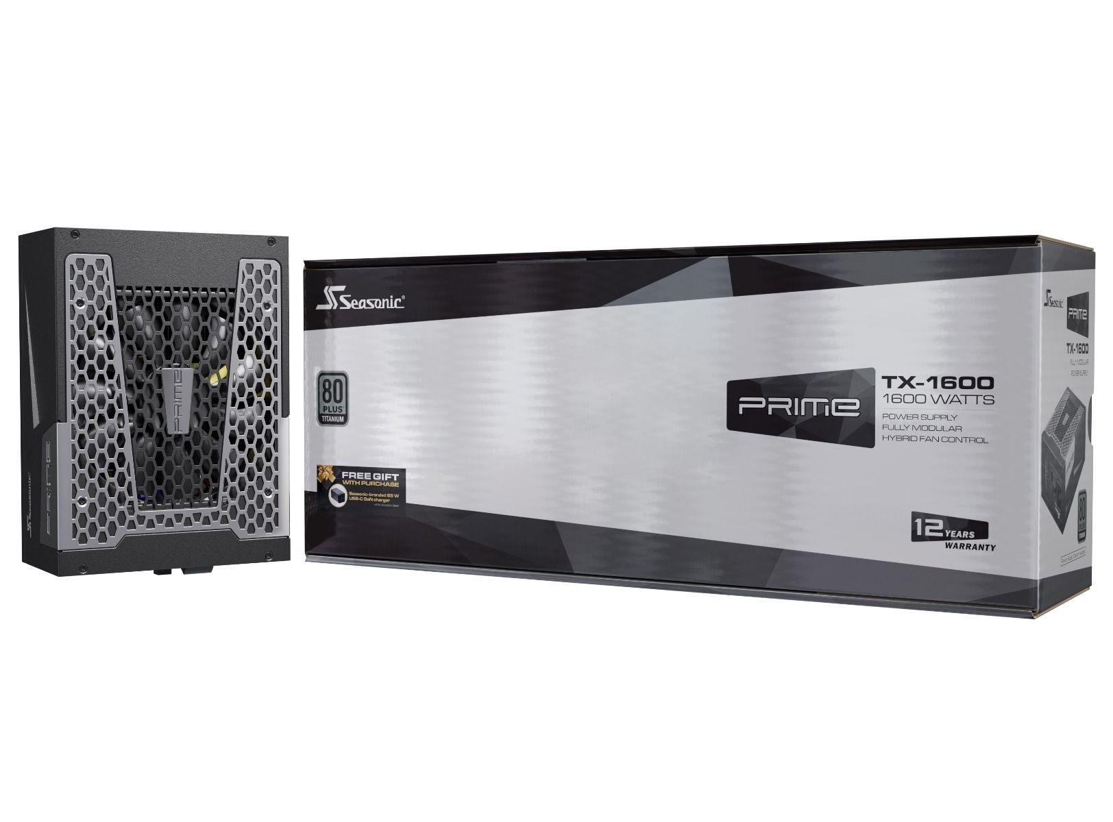 486700c3-1a06-4cd7-b5ad-16eb56dd567d Power Supply SEASONIC PRIME TX ATX 3.0 1600 Watts Efficiency 80 PLUS TITANIUM MTBF 100000 hours PRIME-TX-1600-ATX30