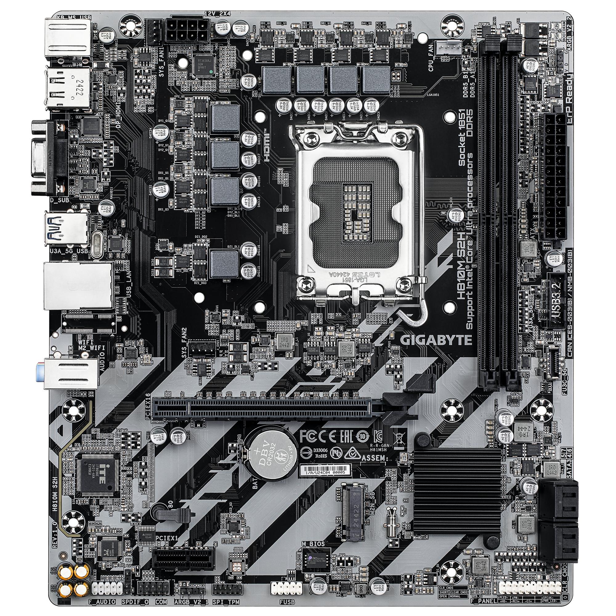 486c6076-42da-45bb-b6cf-f16bd5a20aa5 GIGABYTE H810M S2H motininė plokštė su DDR5 atminties slotais
