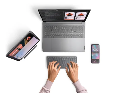 Lenovo Accessories Multi-Device Wireless Keyboard (US-ENG) | Lenovo Lenovo Tab Keyboard Olympia | Lenovo Multi-Device Wireless Keyboard  (US-ENG) | Luna Grey | Standard | Wireless | English | USB-C and Bluetooth