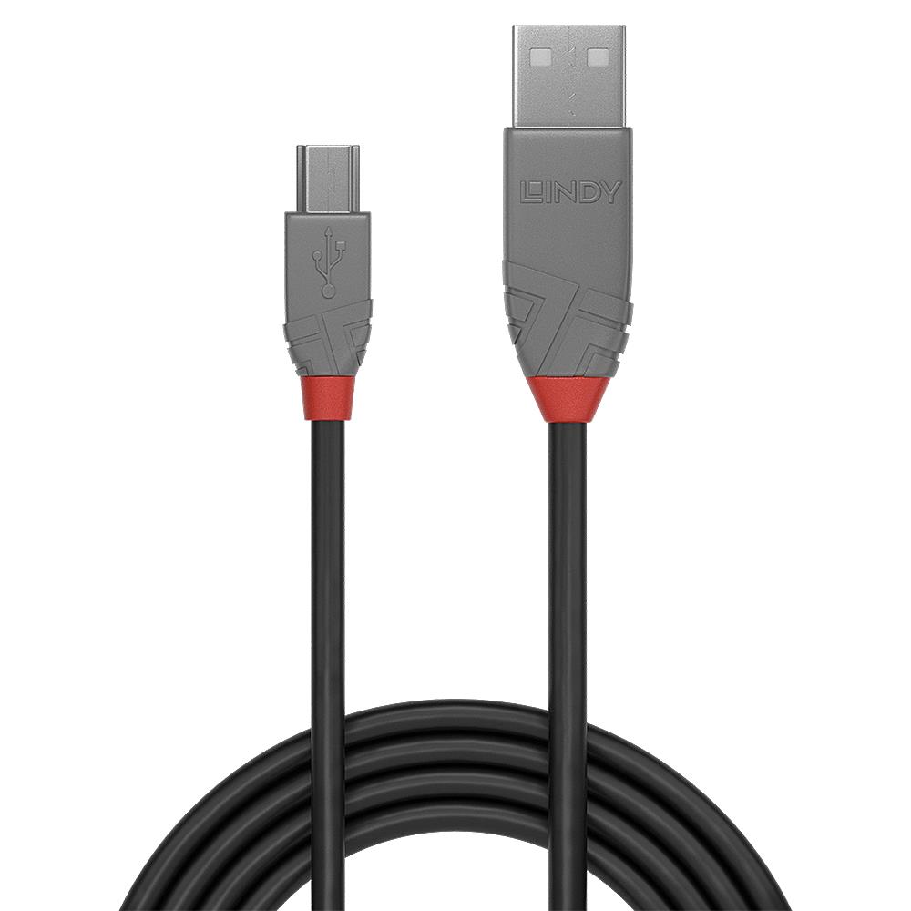 489c8cf2-ccb1-4a69-be21-c0367f9b4fc3 CABLE USB2 A TO MINI-B 5M/ANTHRA 36725 LINDY