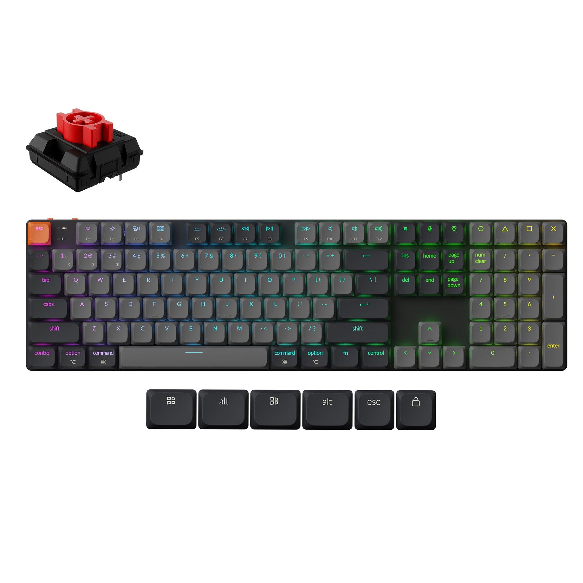 49486f35-8afe-4f10-989d-107a58d50261 Klaviatūra Keychron K5 su RGB apšvietimu ir QMK programine įranga