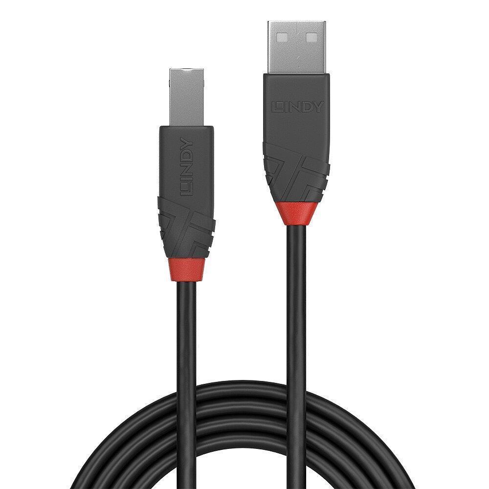 4a303471-d8a6-4076-9cae-0f31e0d33e24 CABLE USB2 A-B 5M/ANTHRA 36675 LINDY