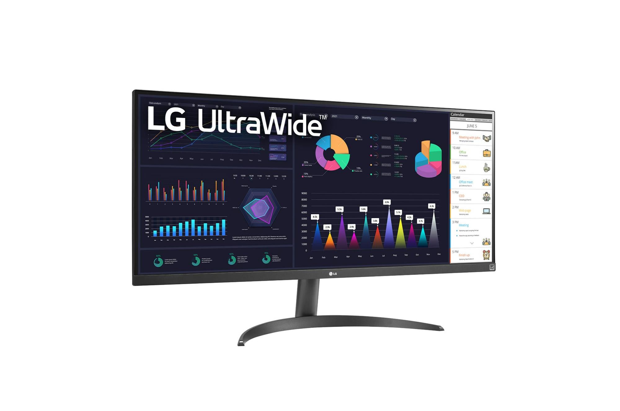 4a30655e-8122-4fde-a8d6-3d15efa2bf70 LCD Monitor LG 34WQ500-B 34" Business/21 : 9 Panel IPS 2560x1080 21:9 100hz Matte 5 ms Tilt Colour Black 34WQ500-B