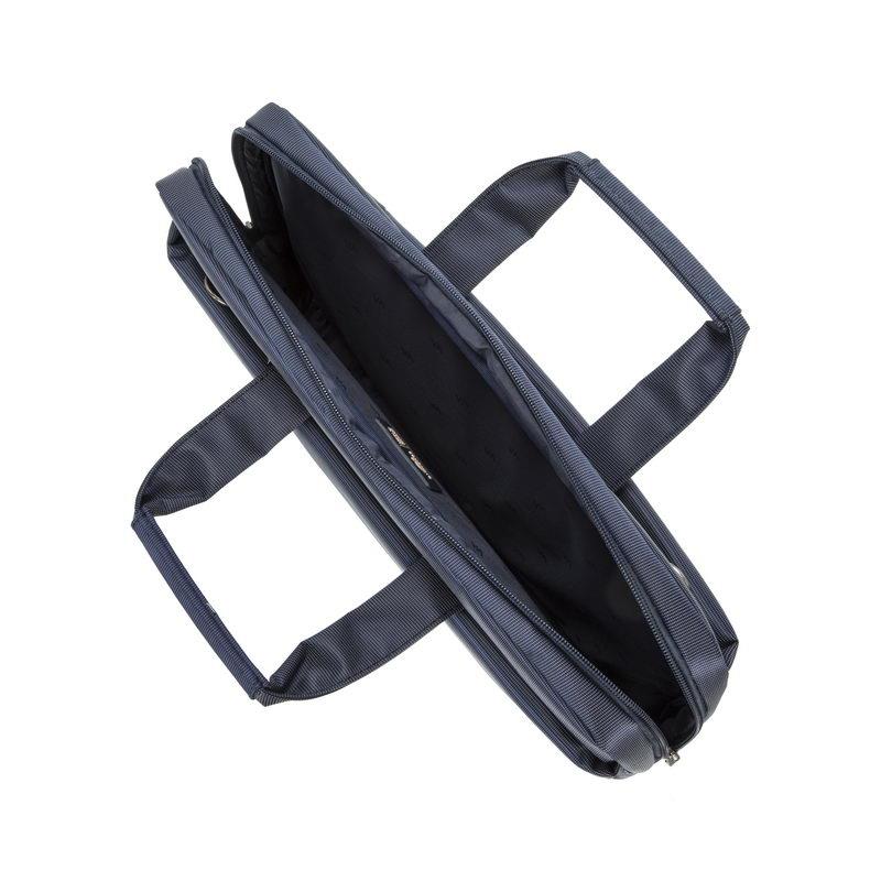 4b037e7b-714a-41f9-a879-2ad7e87ab6de Dėklas Rivacase 13.3" matmenų, uždarytas ir rodomas iš šono