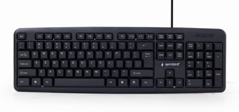 Klaviatūra USB ENG/BLACK KB-U-103 su 104 klavišais