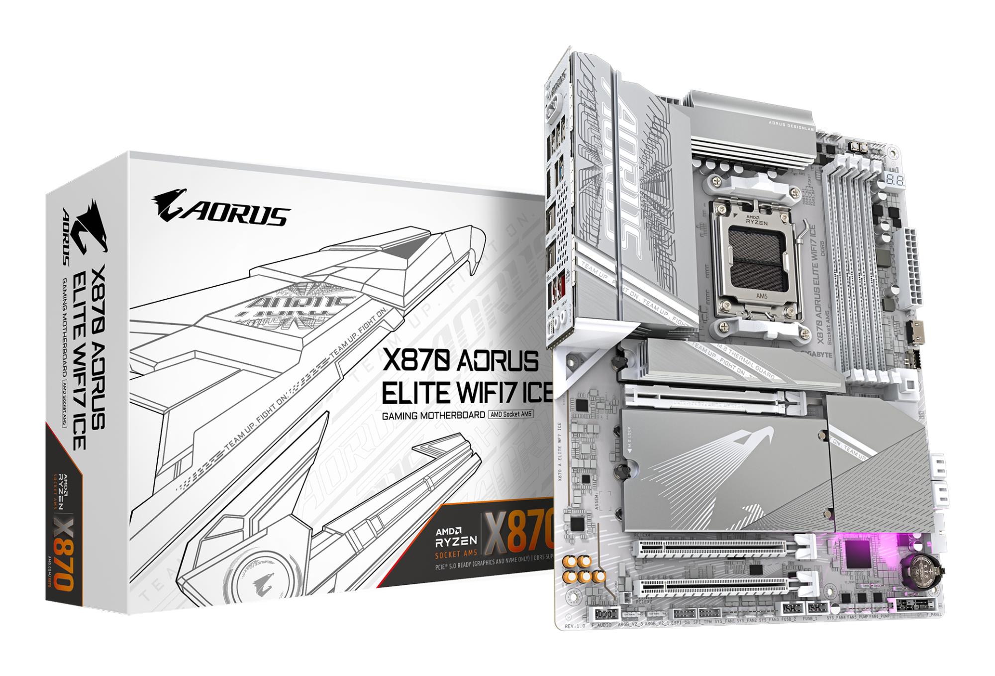 4b76d6bb-f6b5-4d35-8dd4-b1227837cd87 GIGABYTE X870AELITE su DDR5 atmintimi ir 4 M.2 lizdais
