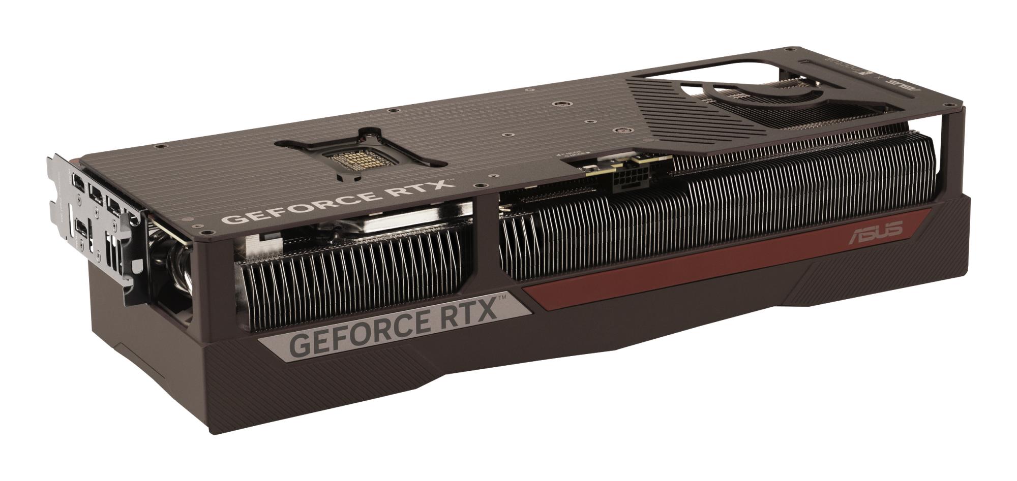 4c17ca42-8219-44c8-bf6c-58aeff72b33e Vaizdo plokštė ASUS NVIDIA GeForce RTX 5080 su GDDR7 atmintimi, šoninis vaizdas