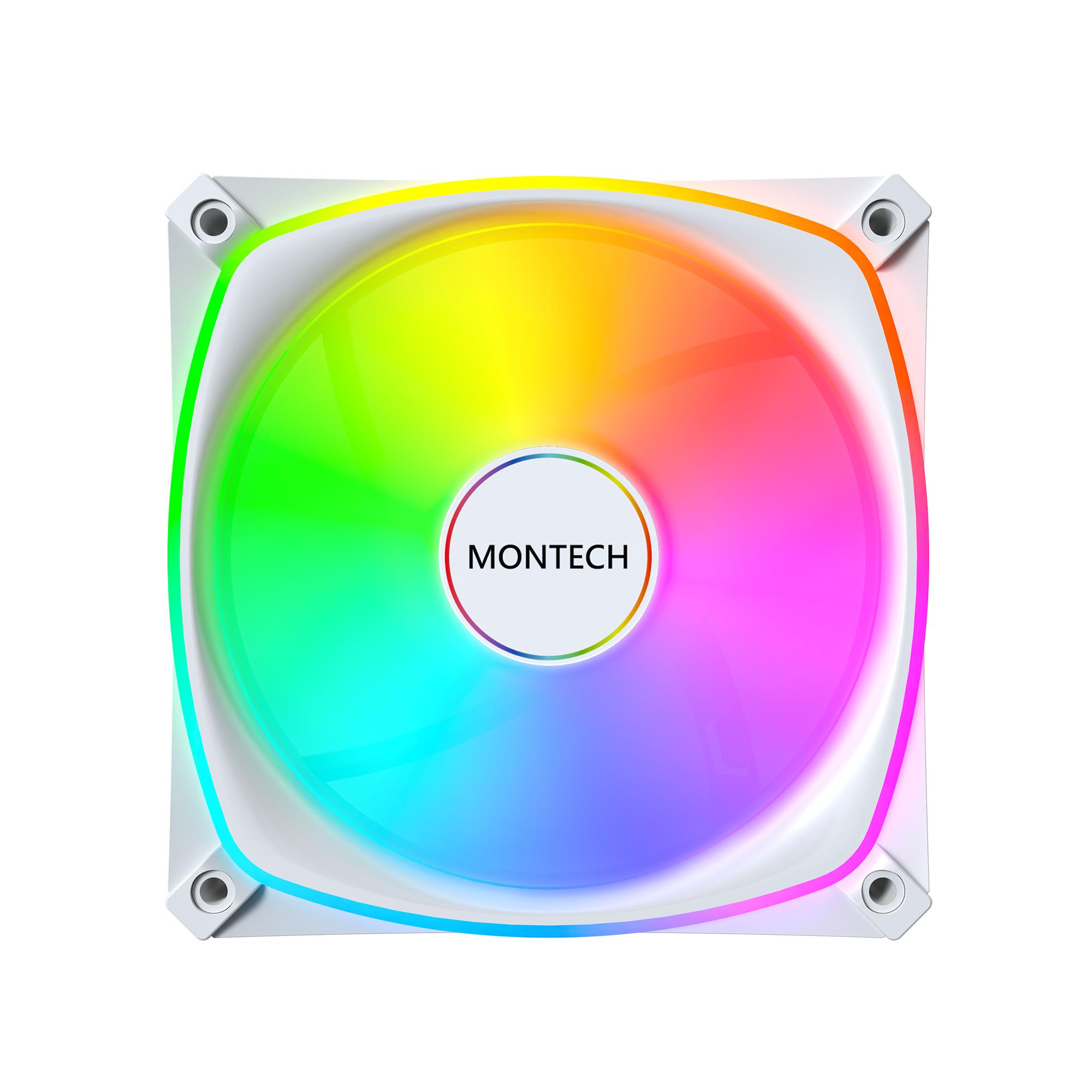 4cccd317-aea7-414b-95cc-a91e654f7c93 CASE FAN 120MM/RX120 PRO WHITE 3 IN 1 MONTECH