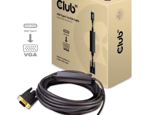CABLE USB-C TO VGA 5M/M/M CAC-1512 CLUB3D