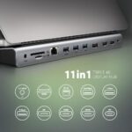 Dokų stotelė HMC-4KX3, šoninis vaizdas su HDMI prievadais