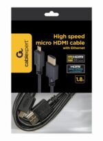 HDMI-MICRO HDMI kabelis 1.8 m, versija 2.0, juodas