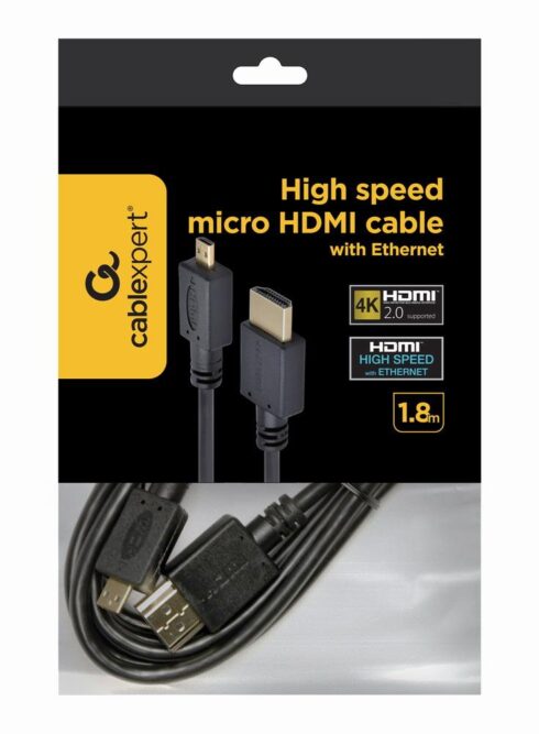 HDMI-MICRO HDMI kabelis 1.8 m, versija 2.0, juodas