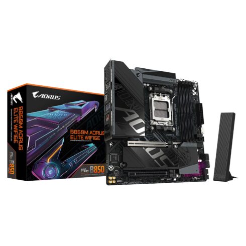 GIGABYTE B850M AORUS ELITE su DDR5 atmintimi ir 4 atminties lizdais