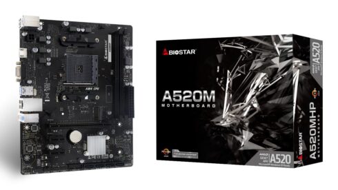 BIOSTAR A520MHP Micro-ATX motininė plokštė su AMD A520 ir DDR4 atmintimi