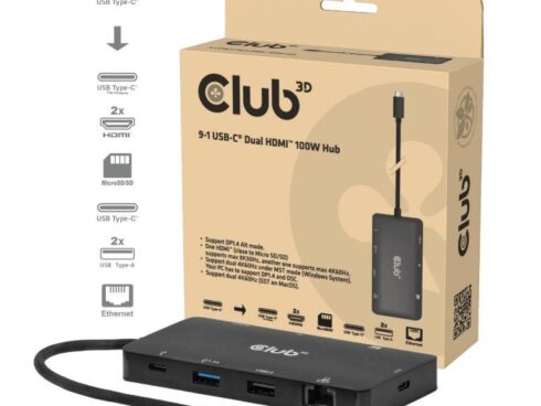 I/O HUB 9IN1 USB-C/100W CSV-2552 CLUB3D