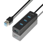 AXAGON HUE-S2BL USB 3.0 4-port hub su 1.2 m ilgio kabeliu