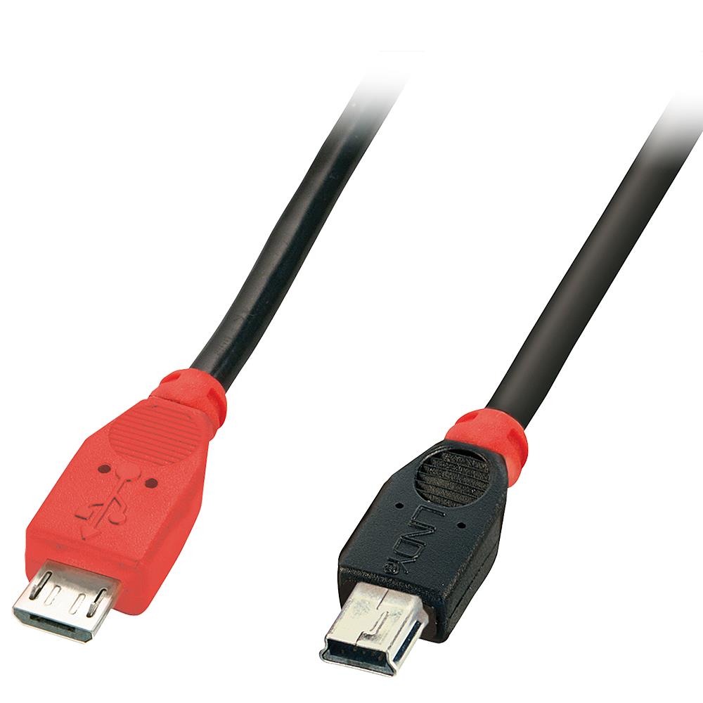 55865e70-e691-40a8-ad5f-e123bb42e7e7 CABLE USB2 MICRO-B TO MINI-B/0.5M 31717 LINDY