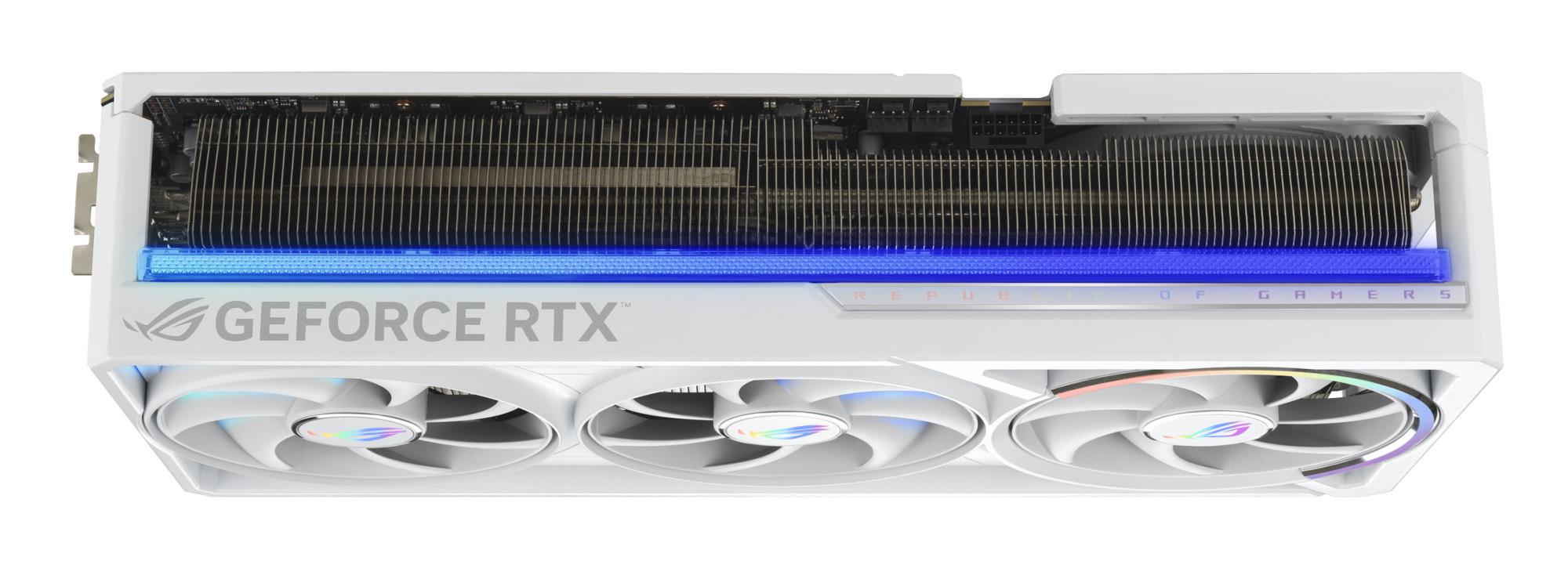 562fd2eb-7008-40c7-aa88-71f0dacacdc4 Vaizdo plokštė ASUS NVIDIA GeForce RTX 5080, šoninis vaizdas su aušinimo sistema