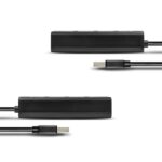USB 3.0 hubas su keturiais prievadais ir 1.2 m ilgio kabeliu