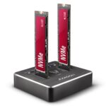 SSD dokų stotis AXAGON ADSA-M2C su USB-C ir dviem M.2 NVMe lizdais