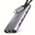 USB-C 6in1 hub AXAGON HMC-6G2L su 10Gbps greičiu
