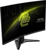 Monitorius MSI MAG27CQ6F, šoninis vaizdas su išlenktu ekranu