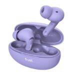 Yavi Bluetooth ausinės su triukšmo slopinimu, violetinės spalvos