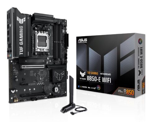 ASUS TUF GAMING B850-E WIFI motininė plokštė su DDR5 atmintimi ir PCIe 5.0