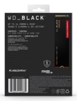 SSD WESTERN DIGITAL Black SN8100 1TB M.2 PCIe Gen5 NVMe 3D TLC Write speed 11000 MBytes/sec Read speed 14900 MBytes/sec WDS100T1X0M