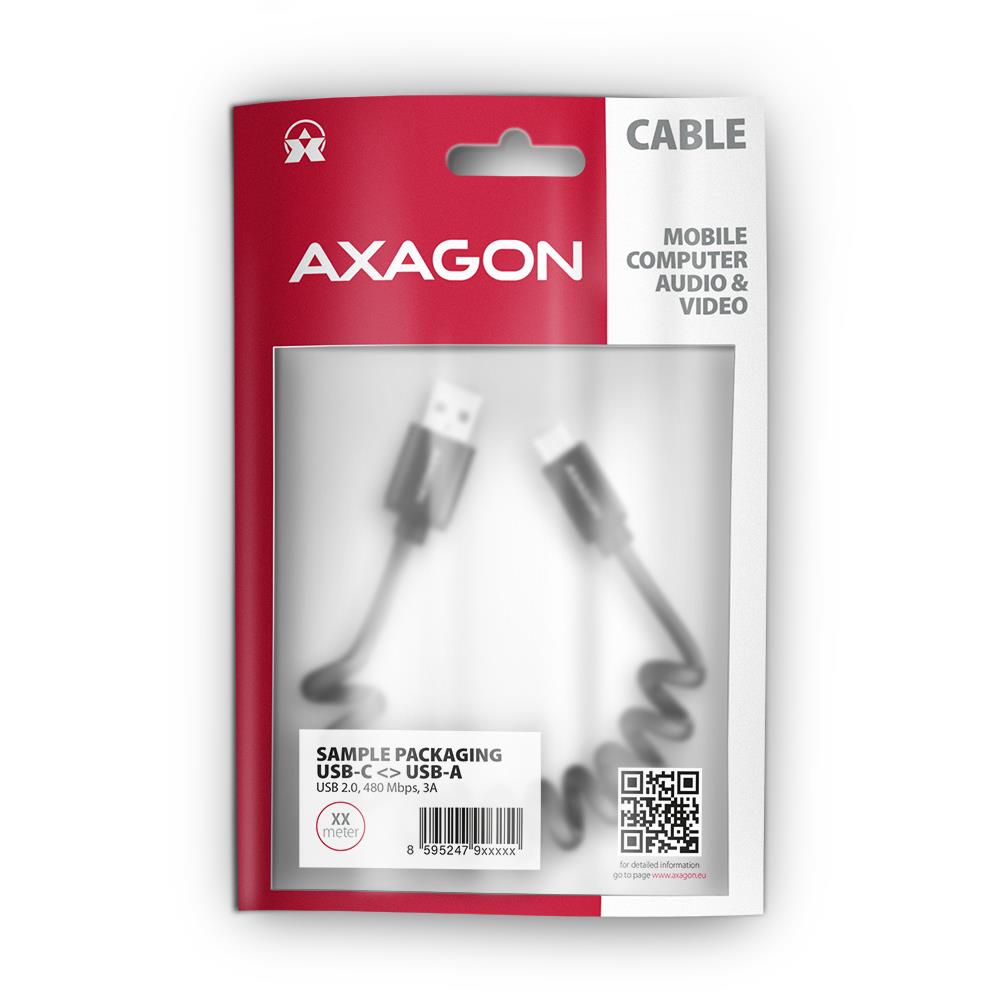 60863cd7-3a9e-408e-b290-5c7a32a8bfe8 CABLE USB-C TO USB2.0 0.6M/TWISTER BLK BUCM-AM10TB AXAGON