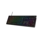 Klaviatūra HyperX Alloy Rise, juoda, šoninis vaizdas su apšvietimu