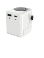 Gembird TPA-EU1A1C20-01-W Grounded universal travel power adapter, 20 W, white | Gembird