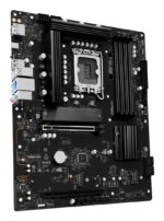 Motininė plokštė ASROCK B860PRO-A, vaizdas iš šono su prievadų išdėstymu