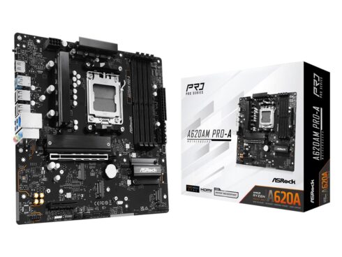 Mainboard ASROCK AMD A620A SAM5 Micro-ATX Memory DDR5 Memory slots 4 A620AMPRO-A