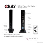 Dokų stotelė CSV-3242HD su matomais USB ir Ethernet prievadais