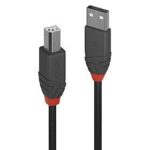 USB 2.0 A-B laidas 10m, pilkas, LINDY 36677