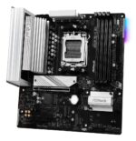 ASROCK B850M PRO RS WIFI motininė plokštė, vaizdas iš viršaus su prievadų išdėstymu