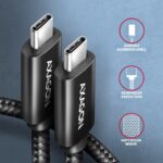 CABLE USB-C TO USB-C 2M 240W/BRAID BLK BUCM2-CM20AB AXAGON