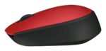 Logitech M171 bevielė pelė raudona su 2.4 GHz technologija