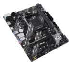 Motininė plokštė ASUS PRIME B550M-KARGB, vaizdas iš šono su prievadų išdėstymu