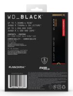 SSD WESTERN DIGITAL Black SN850X 4TB M.2 PCIE NVMe Write speed 6600 MBytes/sec Read speed 7300 MBytes/sec 2.38mm TBW 2400 TB WDS400T2X0E
