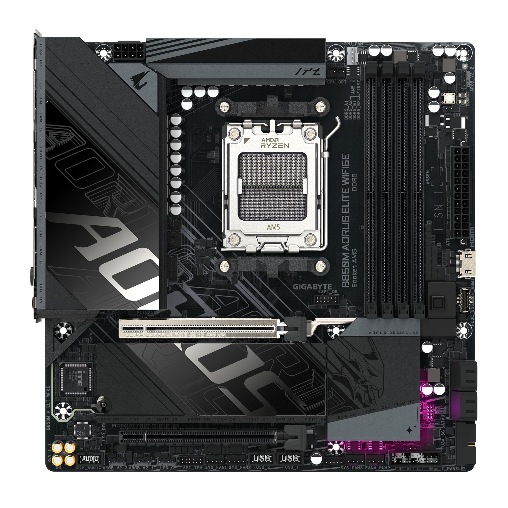 6b056dd3-1081-43da-82c9-aa6a9dde2fb7 Mainboard GIGABYTE AMD B850 SAM5 Micro-ATX Memory DDR5 Memory slots 4 B850MAELTWF6E1.1