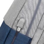 NB BACKPACK ANTI-THEFT 17.3"/7567 GREY/DARK BLUE RIVACASE