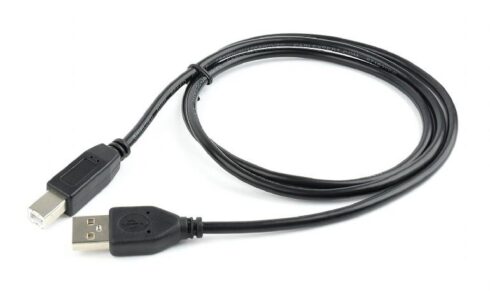 USB 2.0 A-plug B-plug 1M laidas, juodas