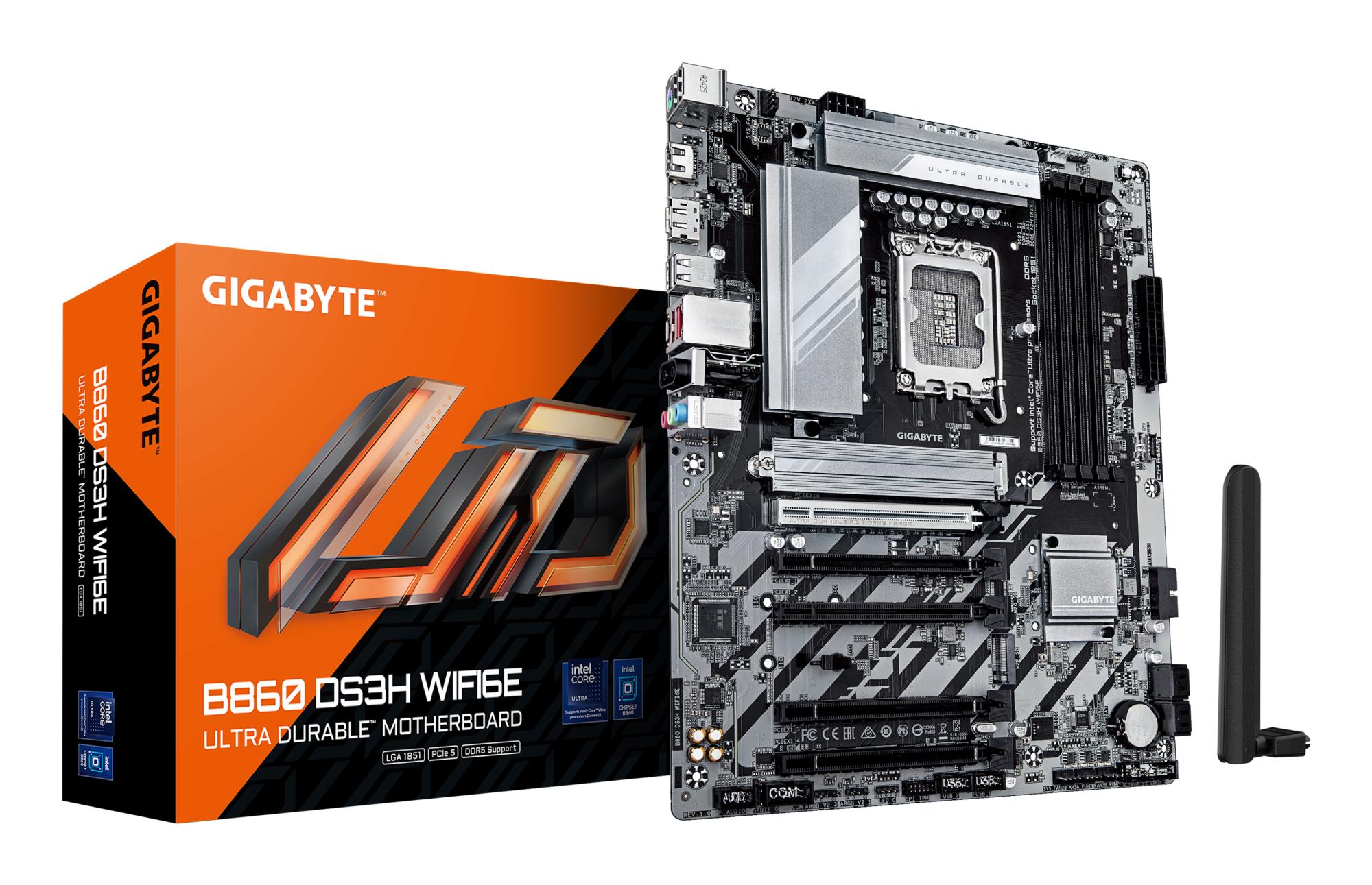 6c262cff-dec8-494d-874f-19e4a2e93596 GIGABYTE B860DS3H WIFI6E motininė plokštė su DDR5 ir 5xPCI-Express 16x