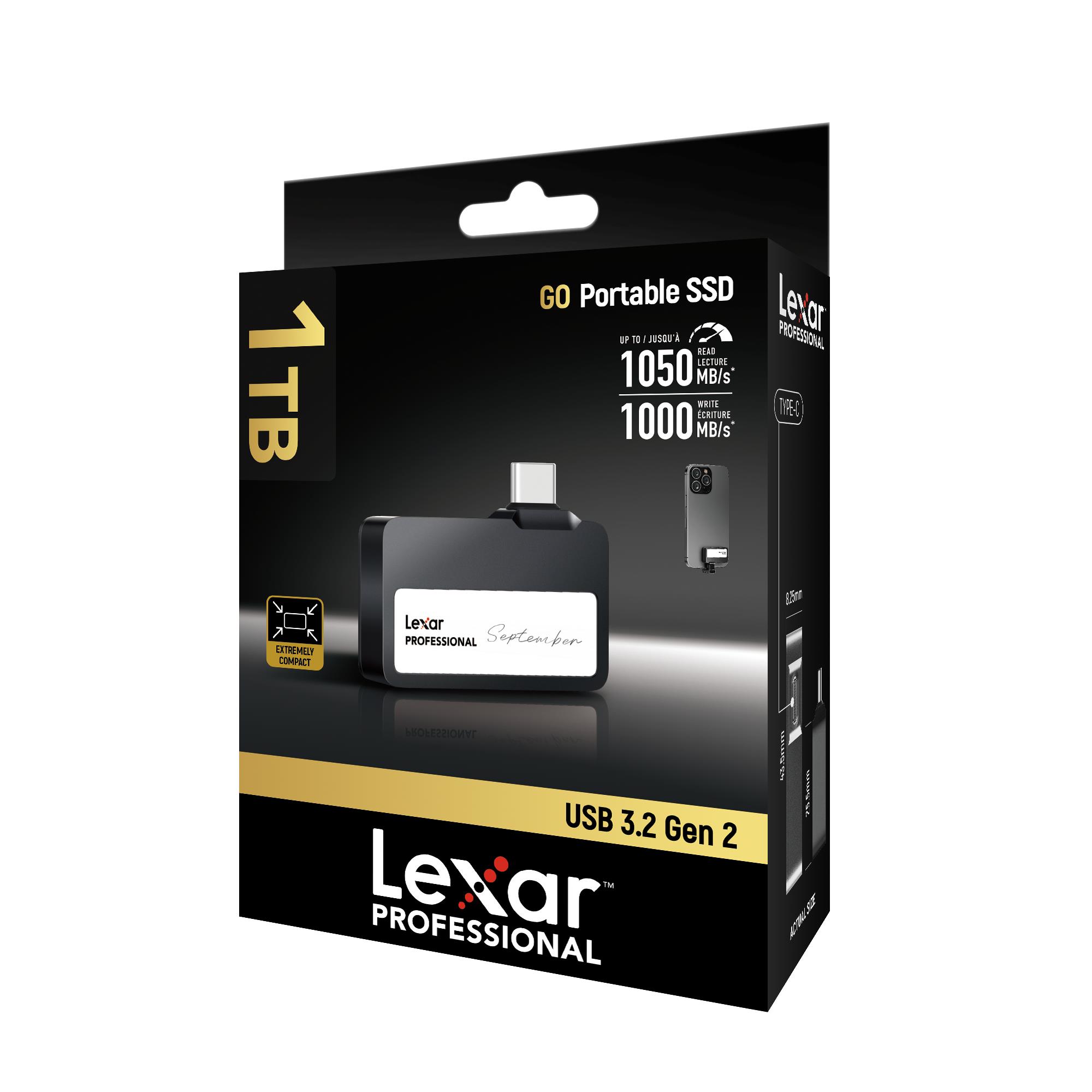 Usb Mbytes External SSD LEXAR SL400 1TB USB-C Write speed 1000 MBytes/sec Read ...